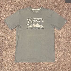 Burton Snowboarding T Shirt Mens Large blue Short Sleeve Crew Neck Slim fit